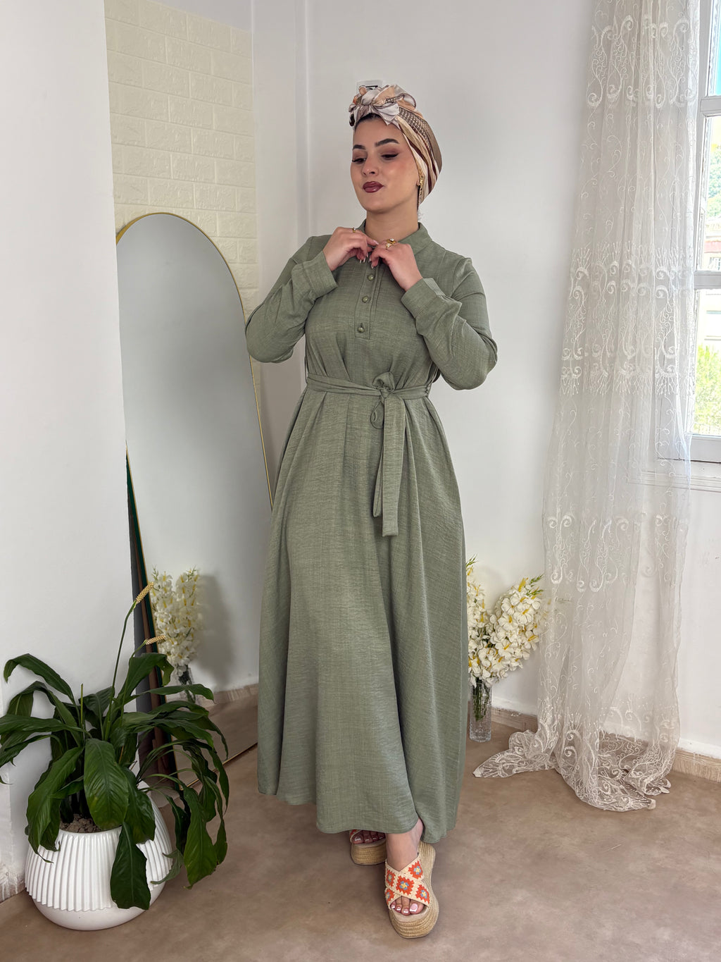 Robe lin longue
