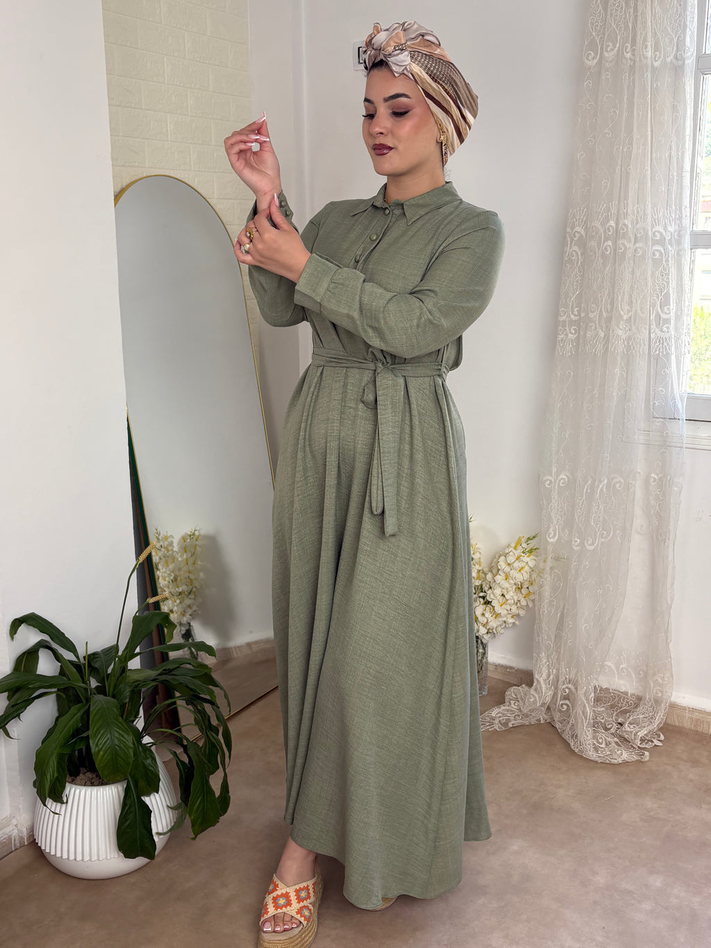 Robe lin longue