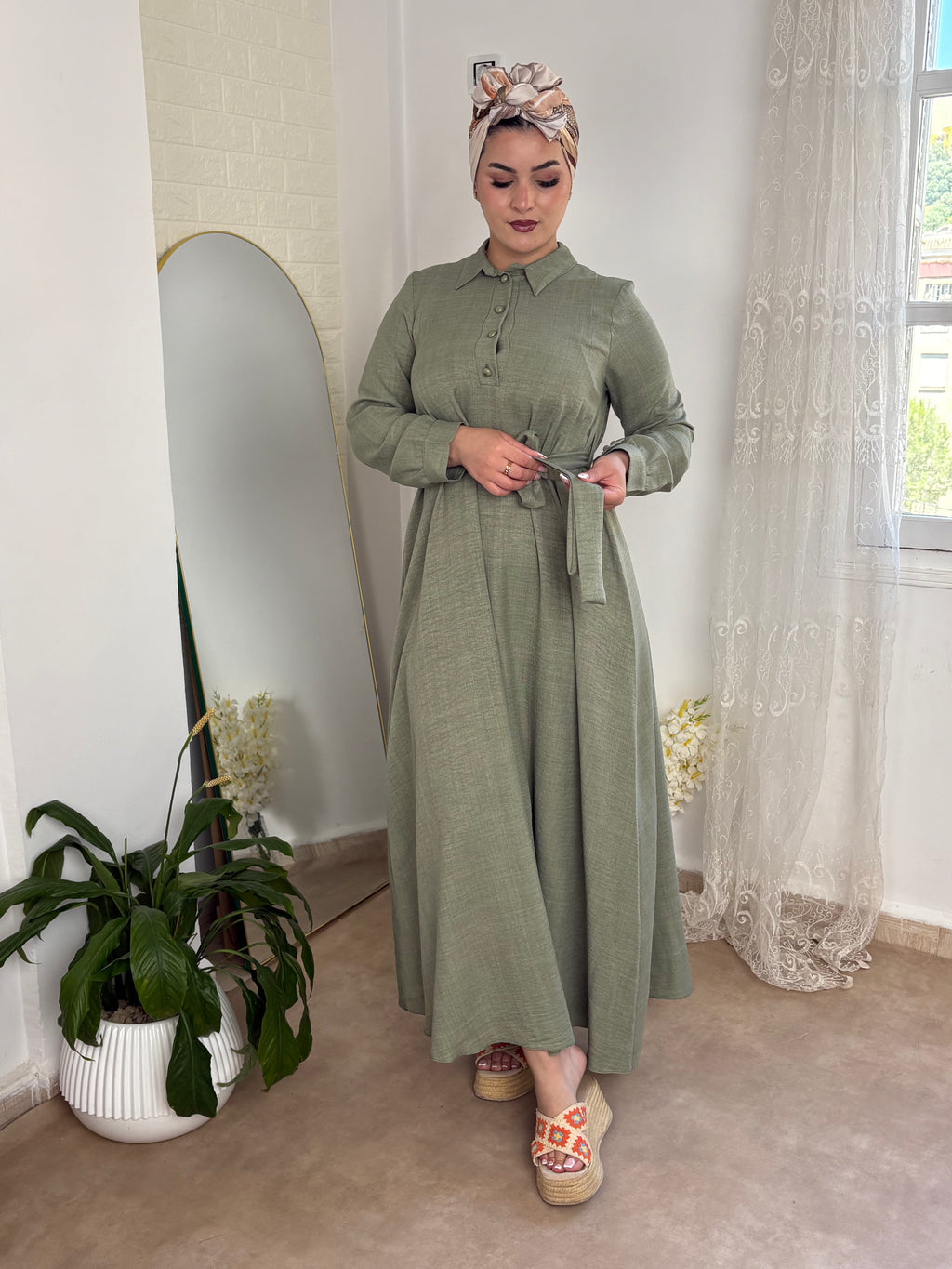 Robe lin longue