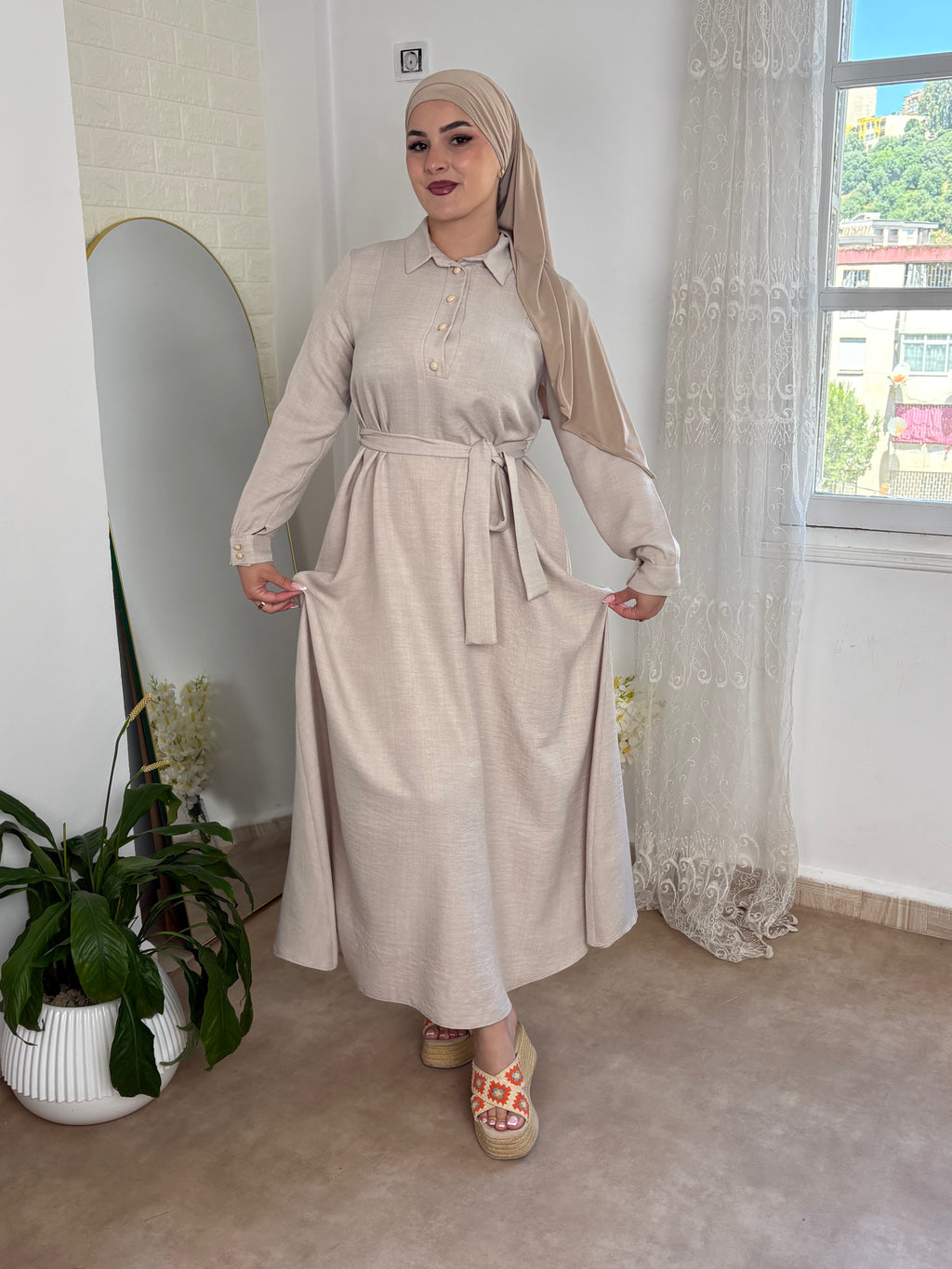 Robe lin longue