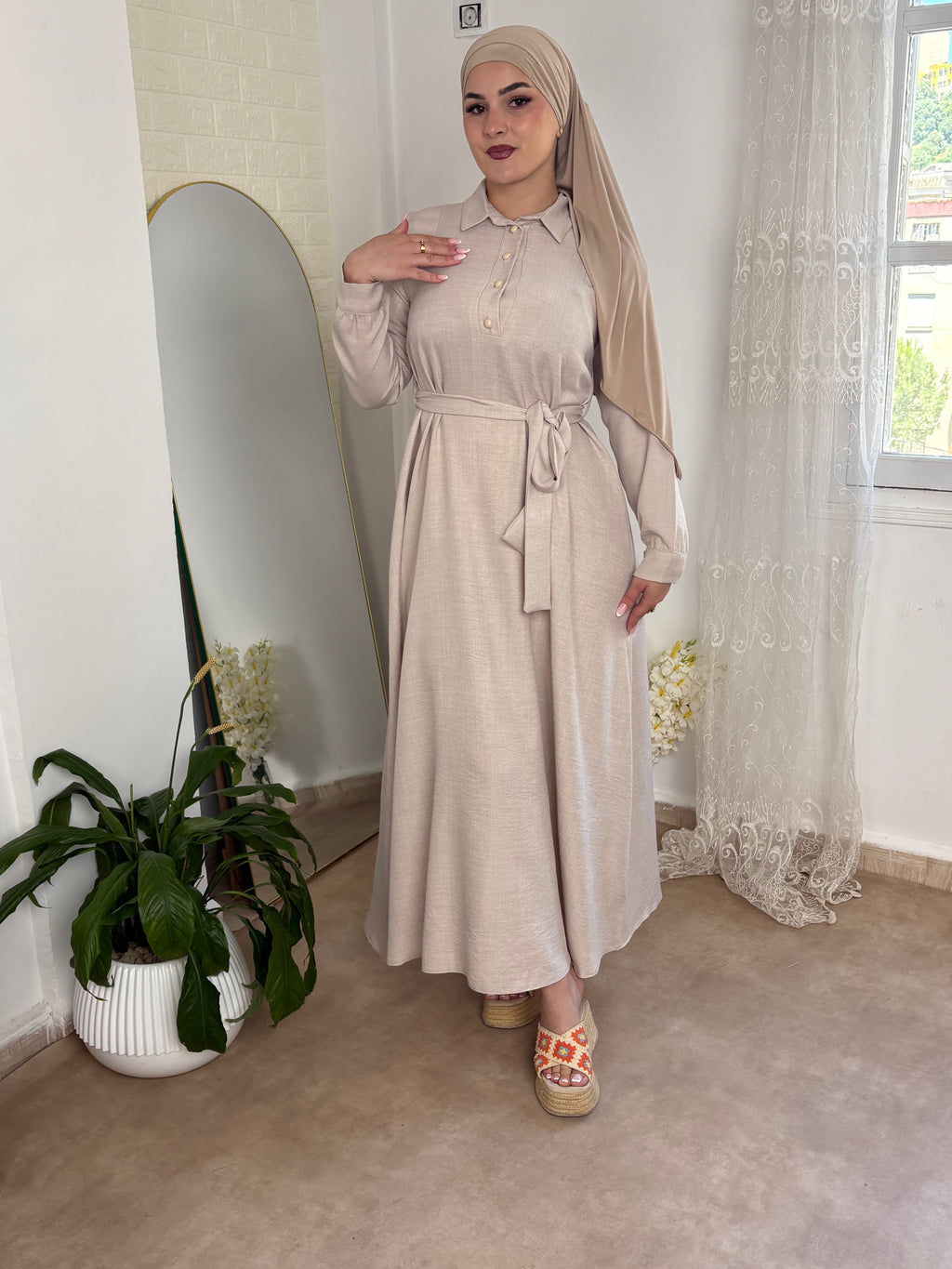 Robe lin longue