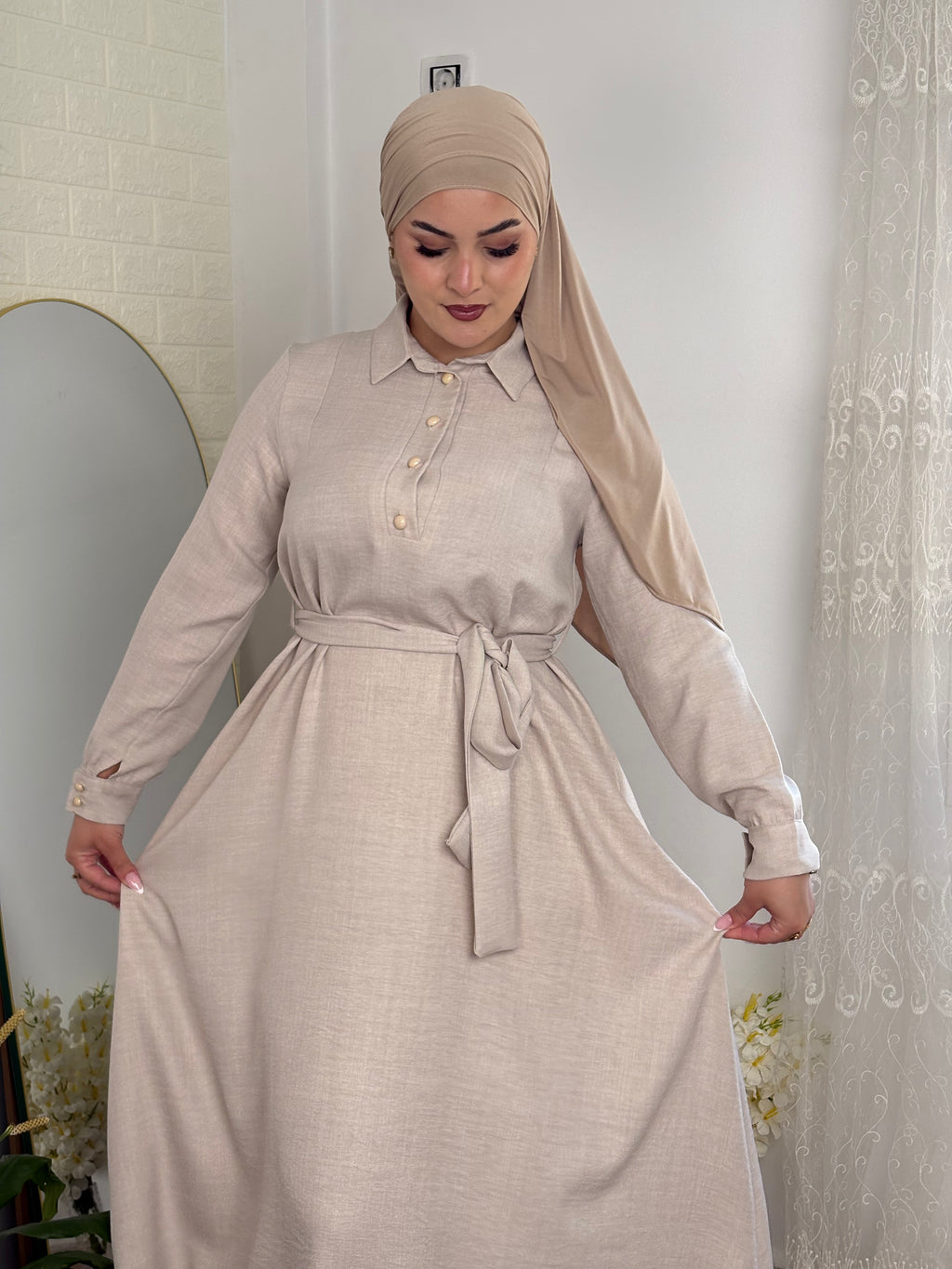 Robe lin longue
