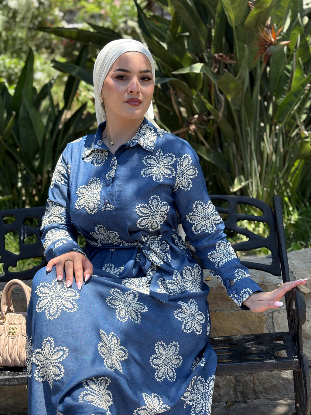 ROBE LIN JEAN BRODEE