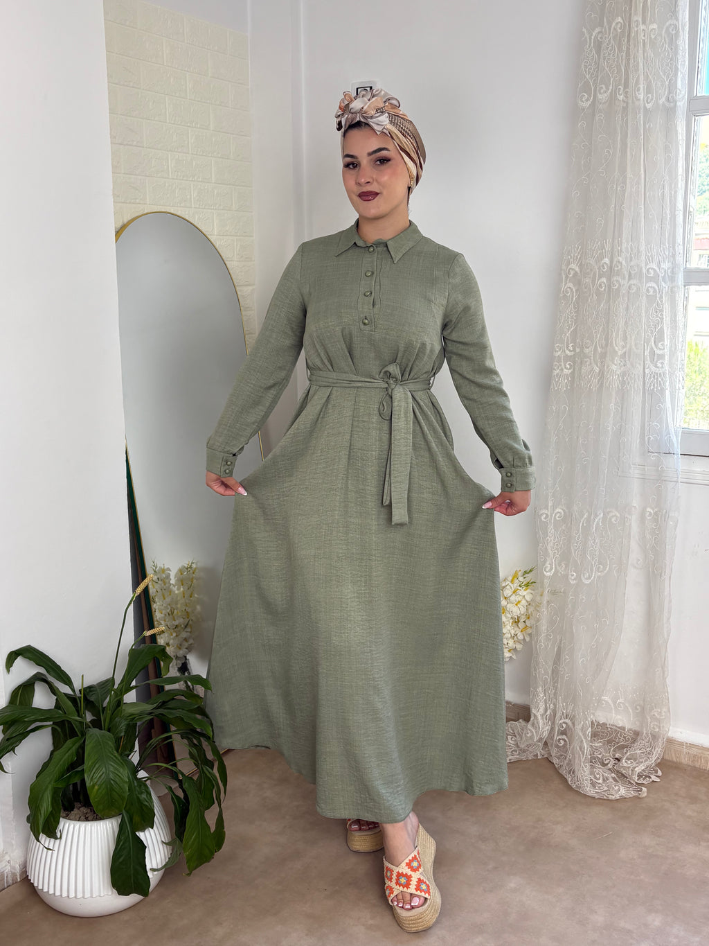 Robe lin longue